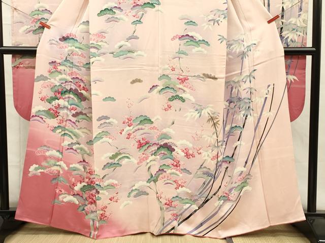 平和屋着物■豪華振袖　松竹梅　暈し染め　金彩　正絹　逸品　DABH5769ya