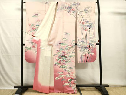 平和屋着物■豪華振袖　松竹梅　暈し染め　金彩　正絹　逸品　DABH5769ya