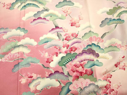 平和屋着物■豪華振袖　松竹梅　暈し染め　金彩　正絹　逸品　DABH5769ya