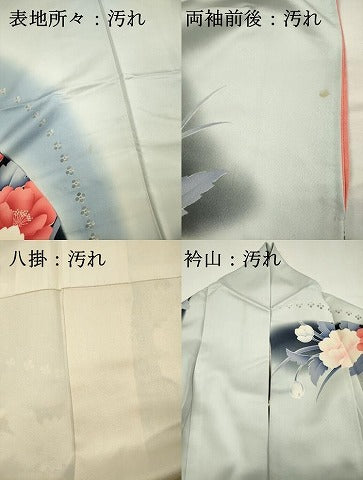 平和屋着物■豪華振袖　舞蝶花文　暈し染め　正絹　逸品　DABH5770ya