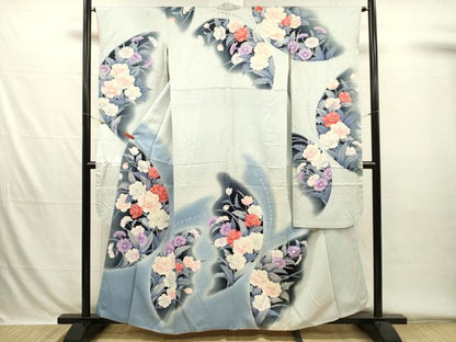平和屋着物■豪華振袖　舞蝶花文　暈し染め　正絹　逸品　DABH5770ya