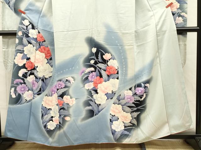 平和屋着物■豪華振袖　舞蝶花文　暈し染め　正絹　逸品　DABH5770ya