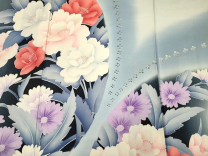 平和屋着物■豪華振袖　舞蝶花文　暈し染め　正絹　逸品　DABH5770ya