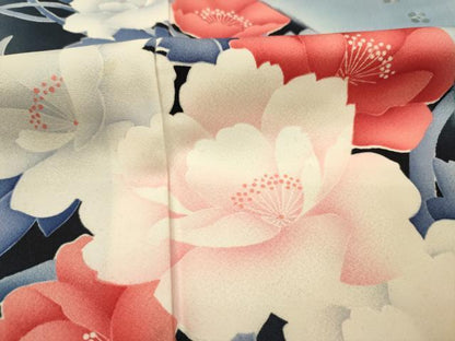 平和屋着物■豪華振袖　舞蝶花文　暈し染め　正絹　逸品　DABH5770ya