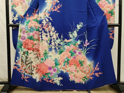 平和屋着物■豪華振袖　花車文　牡丹　乱菊　暈し染め　金彩　正絹　逸品　DABH5772ya