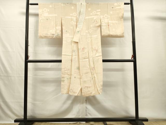 平和屋着物■長襦袢　無双仕立て　エ霞　舞桜　金彩　正絹　逸品　DABH5773ya