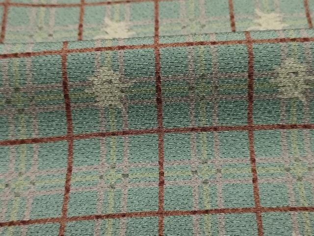 平和屋着物■上質な小紋　変わり格子　正絹　逸品　DABH5778ya