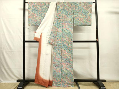 平和屋着物■上質な小紋　草花文　枝梅文　正絹　逸品　DABH5786ya