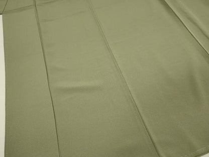 平和屋着物■上質な色無地　作家物　柳茶色　正絹　逸品　未使用　DABH5794ya