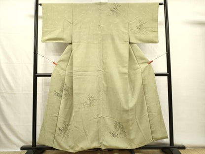 平和屋着物■訪問着　手描き　流水花文　正絹　逸品　DABH5799ya