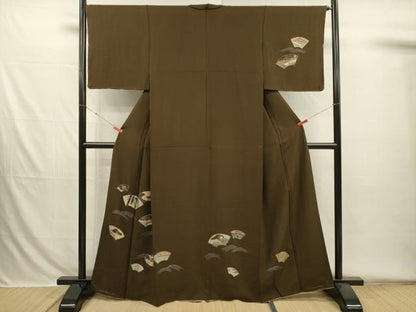 平和屋着物■訪問着　地紙小舟花文　金彩　正絹　逸品　DABH5802ya