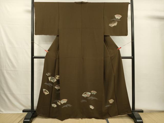平和屋着物■訪問着　地紙小舟花文　金彩　正絹　逸品　DABH5802ya