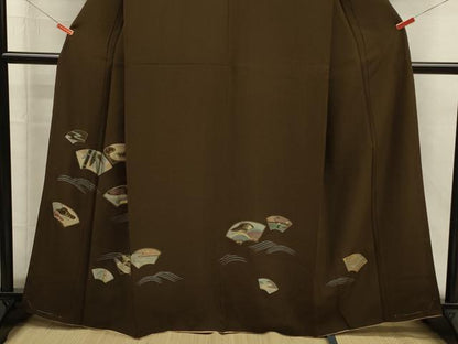 平和屋着物■訪問着　地紙小舟花文　金彩　正絹　逸品　DABH5802ya