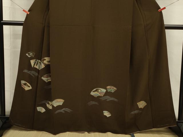 平和屋着物■訪問着　地紙小舟花文　金彩　正絹　逸品　DABH5802ya