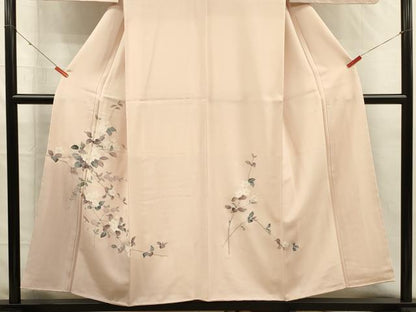平和屋着物■訪問着　友禅　草花文　暈し染め　正絹　逸品　DABH5809ya