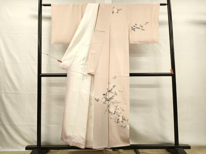 平和屋着物■訪問着　友禅　草花文　暈し染め　正絹　逸品　DABH5809ya
