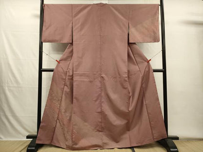 平和屋着物■本場染大島紬　江戸小紋　訪問着　流水花文　正絹　逸品　DABH5815ya