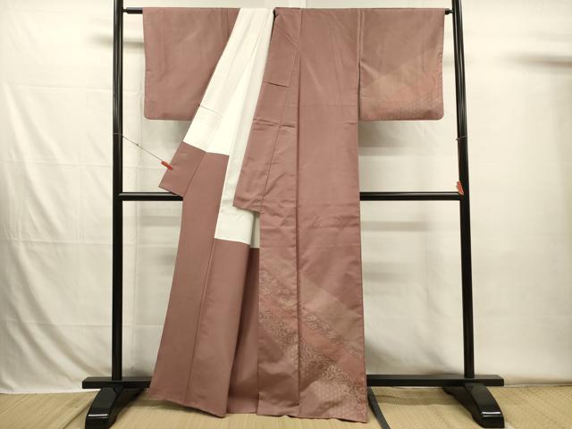 平和屋着物■本場染大島紬　江戸小紋　訪問着　流水花文　正絹　逸品　DABH5815ya