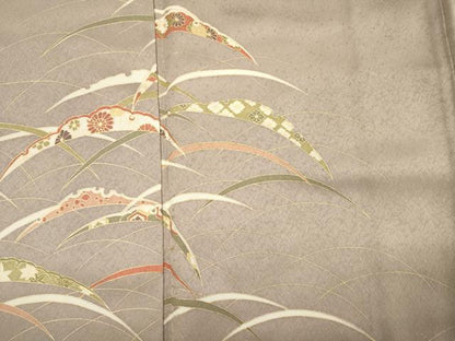 平和屋着物■訪問着　作家物　雪芝花文　金彩　正絹　逸品　DABH5817ya