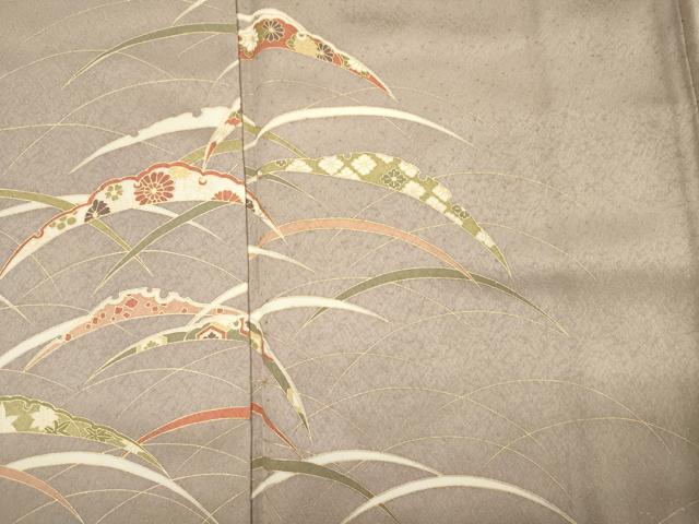 平和屋着物■訪問着　作家物　雪芝花文　金彩　正絹　逸品　DABH5817ya