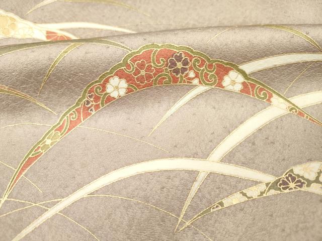 平和屋着物■訪問着　作家物　雪芝花文　金彩　正絹　逸品　DABH5817ya