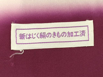 平和屋着物■訪問着　刺繍　舞蝶花文　暈し染め　金糸　正絹　逸品　DABH5822ya