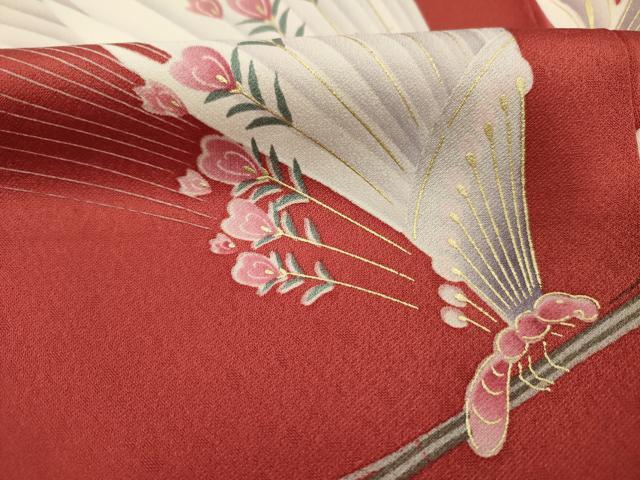 平和屋着物■豪華振袖　花蝶文　暈し染め　金銀彩　正絹　逸品　DABH5823ya