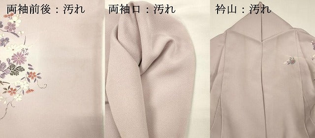 平和屋着物■訪問着　流水鴛鴦花文　暈し染め　金彩　正絹　逸品　DABH5829ya