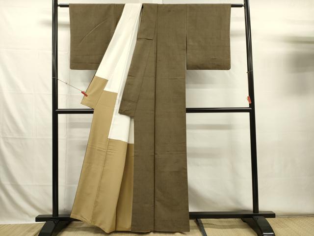 平和屋着物■上質な紬　霞文　正絹　逸品　DABH5830ya