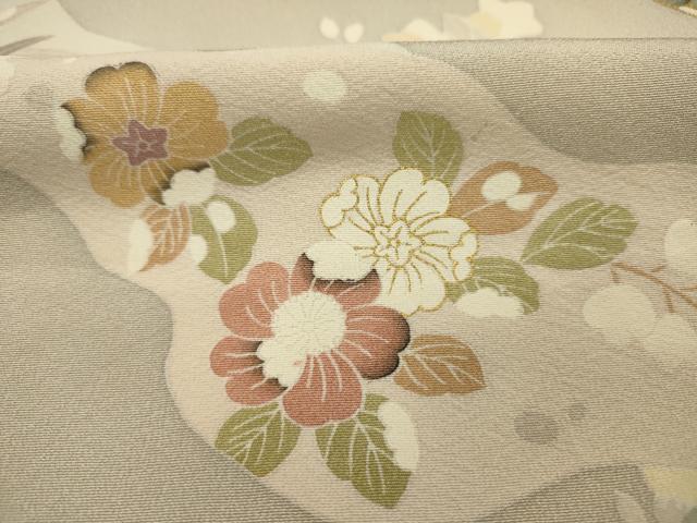 平和屋着物■訪問着　駒刺繍　道長花文　金彩　正絹　逸品　DABH5835ya