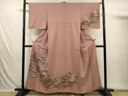 平和屋着物■訪問着　訪問着　扇面花文　暈し染め　金彩　正絹　逸品　DABH5837ya