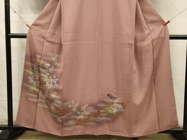 平和屋着物■訪問着　訪問着　扇面花文　暈し染め　金彩　正絹　逸品　DABH5837ya
