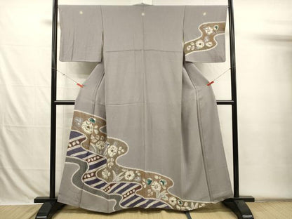 平和屋着物■訪問着　絞り　辻が花　正絹　逸品　DABH5844ya