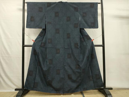 平和屋着物■上質な紬　舞蝶文　正絹　逸品　未使用　DABH5850ya
