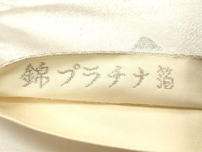 平和屋着物◎六通柄袋帯　風景文　錦プラチナ箔　正絹　逸品　DABH5860ya