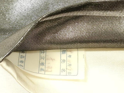 平和屋着物◎六通柄袋帯　舞蝶文　金銀糸　引箔　正絹　逸品　DABH5862ya