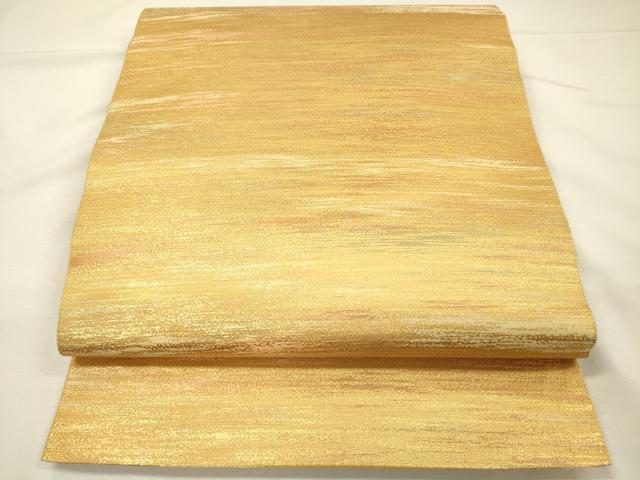 平和屋着物◎全通柄袋帯　作家物　千彩霞　万葉織　金糸　正絹　逸品　DABH5866ya