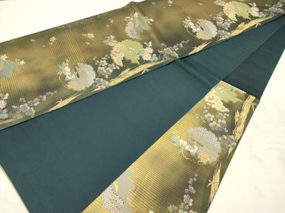 平和屋着物◎六通柄袋帯　唐織　雪輪花文　宝尽くし　金糸　正絹　逸品　DABH5875ya