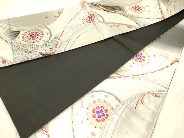 平和屋着物◎六通柄袋帯　唐織　正倉院花文　金銀糸　引箔　正絹　逸品　DABH5881ya
