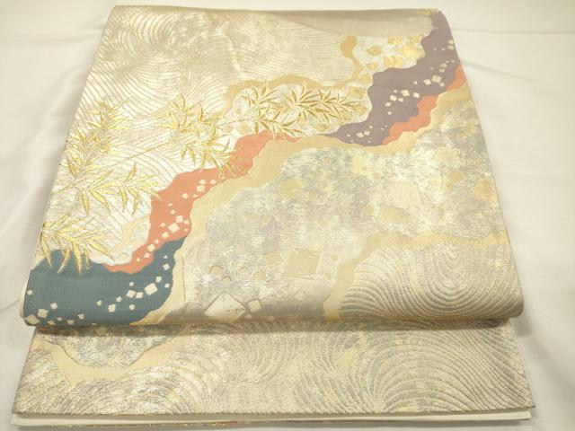 平和屋着物◎六通柄袋帯　七夕屏風　金銀糸　正絹　逸品　DABH5884ya