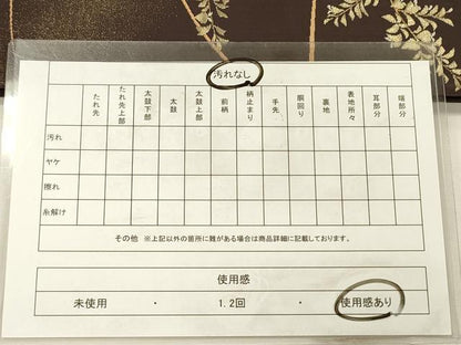 平和屋着物◎六通柄袋帯　唐織　草葉文　金糸　正絹　逸品　DABH5887ya
