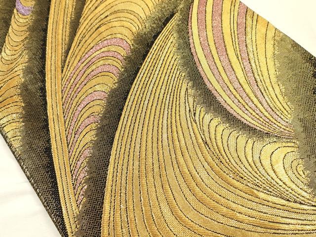 平和屋着物◎佐賀錦　六通柄袋帯　流水文　夢の装　金糸　正絹　逸品　DABH5890ya