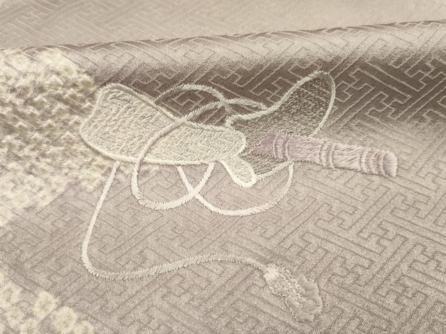 平和屋着物■訪問着　絞り　刺繍　器物文様　正絹　逸品　DABH5900ya