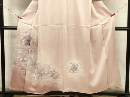 平和屋着物■訪問着　草花文　山車　ラメ糸　暈し染め　正絹　逸品　DABH5901ya