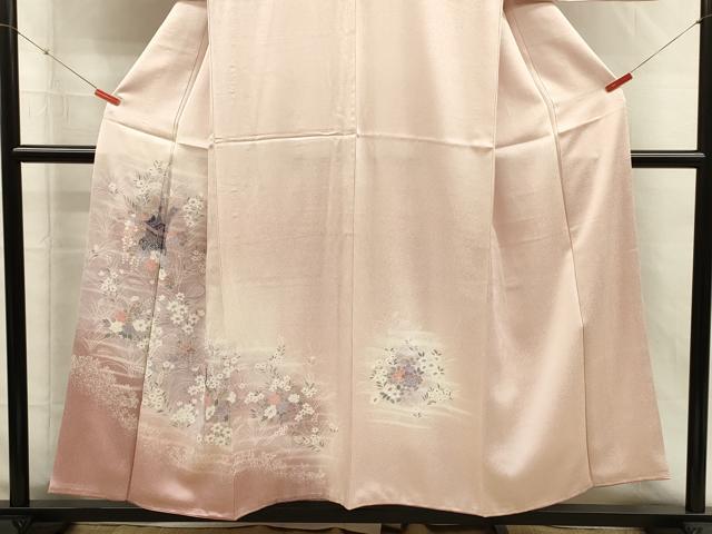 平和屋着物■訪問着　草花文　山車　ラメ糸　暈し染め　正絹　逸品　DABH5901ya