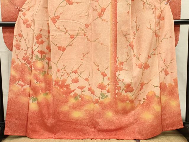 平和屋着物■豪華振袖　枝梅文　暈し染め　正絹　逸品　DABH5902ya