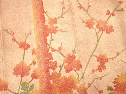 平和屋着物■豪華振袖　枝梅文　暈し染め　正絹　逸品　DABH5902ya