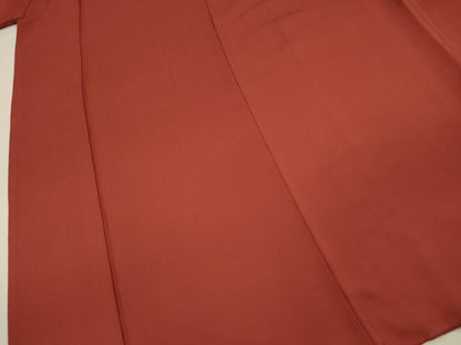 平和屋着物■上質な色無地　紅樺色　正絹　逸品　DABH5910ya