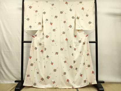 平和屋着物■上質な小紋　舞花文　金彩　正絹　逸品　DABH5913ya