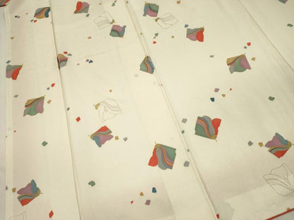 平和屋着物■上質な小紋　舞花文　金彩　正絹　逸品　DABH5913ya
